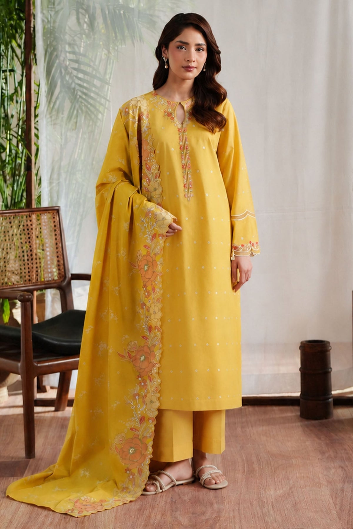 Cross Stitch Sunlit Garden 3 Piece Suit Yellow