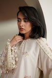 Cross Stitch - Ivory Mosiac Embroidered Lawn Unstitch Suit For Women - 3 Piece