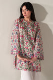 Cross Stitch - Coral Bloom Printed Lawn Shirt For Women - Beige - 1 Piece