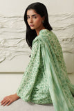 Cross Stitch MINT BLOOM Unstitched Green 3 Piece