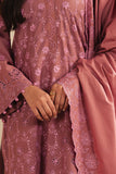 Cross Stitch - Blush Embrace Cambric Suit For Women - Pink - 3 Piece