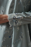 Cross Stitch AQUA SMOKE Unstitched Blue 3 Piece