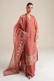 Cross Stitch - Autumn Bloom Organza Unstitch Suit For Women - 4 Piece