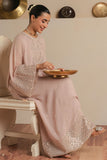 Cross Stitch - Moonlit Sand Chiffon Suit For Women - Beige - 2 Piece