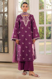 Cross Stitch - Mulberry Cambric Suit For Women - Purple - 2 Piece
