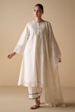 Cross Stitch - White Serenity Cambric Suit For Women - White - 2 Piece