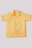 Hummingbirdspk - Pale Peach cotton - Cuban Collar Shirt - 1 Piece