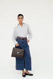 Zahraas Classic Leather Handbag Black