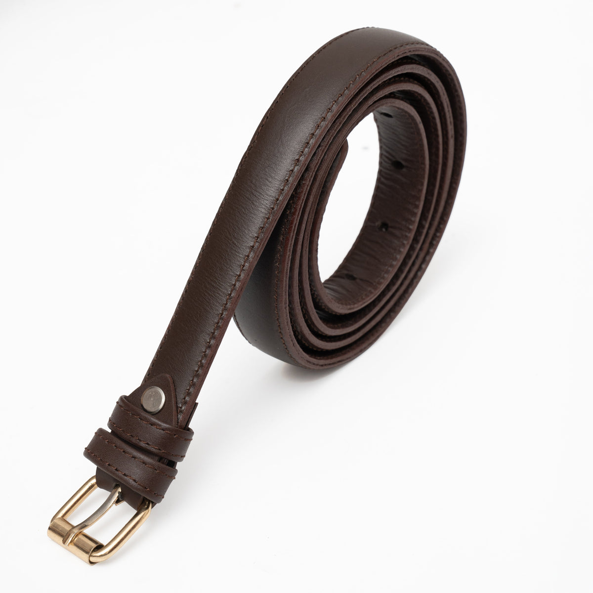 Zahraas Chic Leather ladies Belt Dark Brown