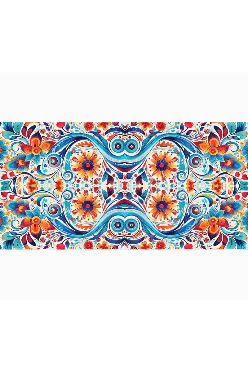 Black Wolf - FLORAL PATTERN SILK HIJAB - WHITE - 1 Piece