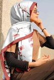 Black Wolf - BEAUTY SPRING SILK HIJAB - OFF WHITE - 1 Piece