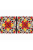 Black Wolf - VECTOR FLORAL ART SILK HIJAB - GREY - 1 Piece