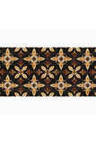 Black Wolf - GEOMETRIC FLORAL SILK HIJAB - BLACK - 1 Piece