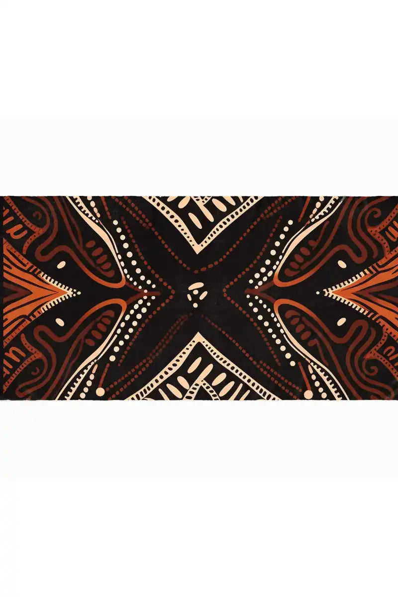 Black Wolf - AFRICAN ART SILK HIJAB - BLACK - 1 Piece