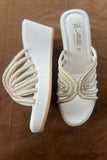 MILLI SHOES - WEDGE HEEL SLIDES - White