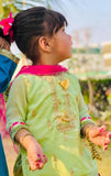Kidoz Kloset - Minty Green Embroidered Gharara Set For Girl