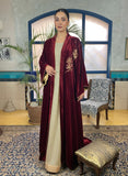 Gulabo - Opera Coat Silk Velvet Marron Jacket For Women - 1 Piece