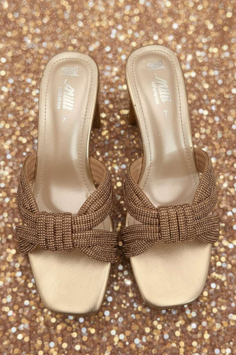 Milli Shoes - Fancy Slides - Golden