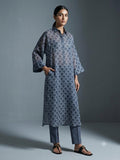 Gulabo - Swiss Lawn & Bosky Aster Suit For Women - Charcoal Grey - 2 Piece