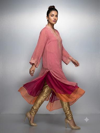 Maheen Khan - Gold Tang Pajama 1 Piece