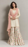 Maheen Khan BANU Gharara Pink 3 Piece