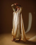 Ombrella - Golden Mirage Gold Georgette Shirt For Women - 1 Piece