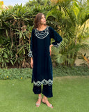 Ombrella Midnight Blue Velvet 2 Piece Suit