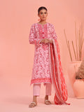Oaks - Embroidered Pret Shirt Dupatta Lawn Pink & Maroon  - 2 Piece