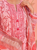 Oaks - Embroidered Pret Shirt Dupatta Lawn Pink & Maroon  - 2 Piece