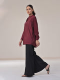 Oaks - Solid Fusion Top Cotton Maroon  - 1 Piece