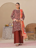 Oaks - Printed Unstitched Lawn Brown  - 2 Piece