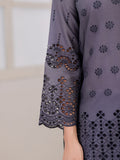 Oaks - ChickenKaari Pret Lawn Suit For Women - Charcoal - 3 Piece