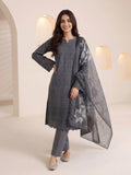 Oaks - ChickenKaari Unstitch Suit For Women - Dark Grey - 3 Piece