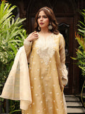Oaks - Embroidered Suit Pret Zari Golden  - 3 Piece