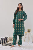 Oaks - 2 Piece Printed Pret Shirt Trouser Cambric Green - OW2P-2408012