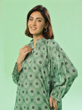 Oaks - Lawn Printed Unstitch Suit For Women - Green - 2 Piece