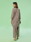 Oaks - Lawn Suit For Women - Pink&Green - 2 Piece