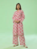 Oaks - Lawn Printed Unstitch Suit For Women - Pink - 2 Piece