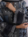 Oaks - Lawn Printed Unstitch Suit For Women - Grey - 3 Piece