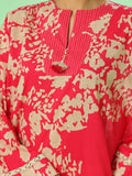 Oaks - Lawn Suit For Women - Red - 1 Piece