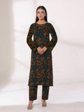 Oaks Printed Lawn Unstitched Black 2 Piece