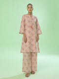 Oaks Printed Lawn Unstitched Peach 1 Piece