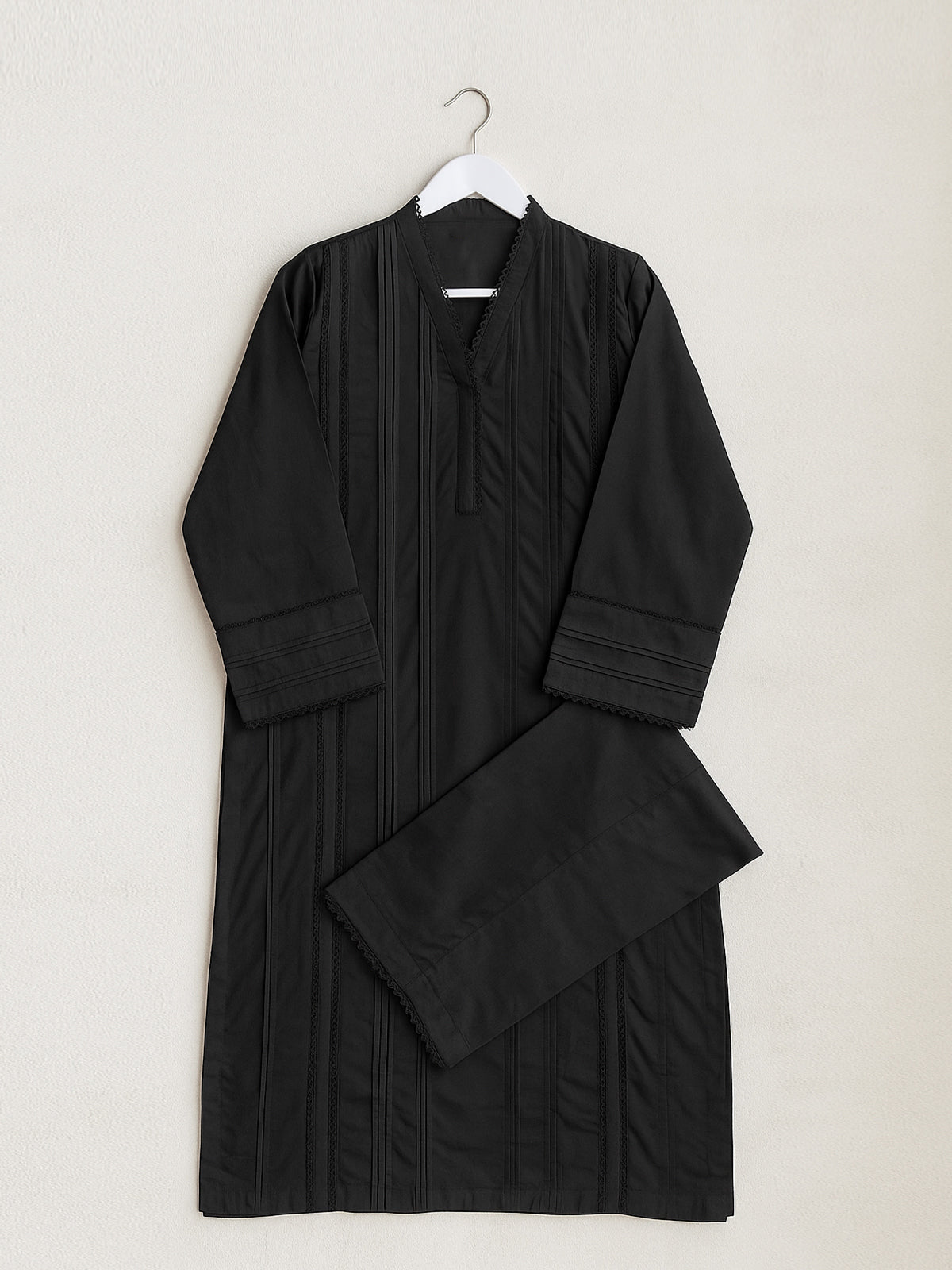 Oaks - Dyed Pret Shirt & Trouser Cambric Black  - 2 Piece