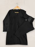 Oaks - Embroidered Pret Shirt & Trouser Dyed Cambric Black  - 2 Piece