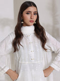 Oaks - Dyed Cambric Screen Print Suit For Women - White - 3 Piece