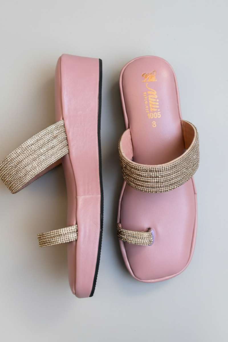 Milli Shoes - Platform Heel Kohlapuri For Women - Pink - Studio by TCS