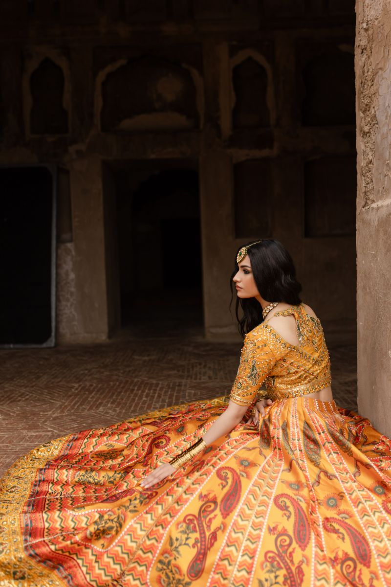 Maria Osama Khan - ZARIYA - YELLOW - Grip Silk & ORGANZA - 3 Piece