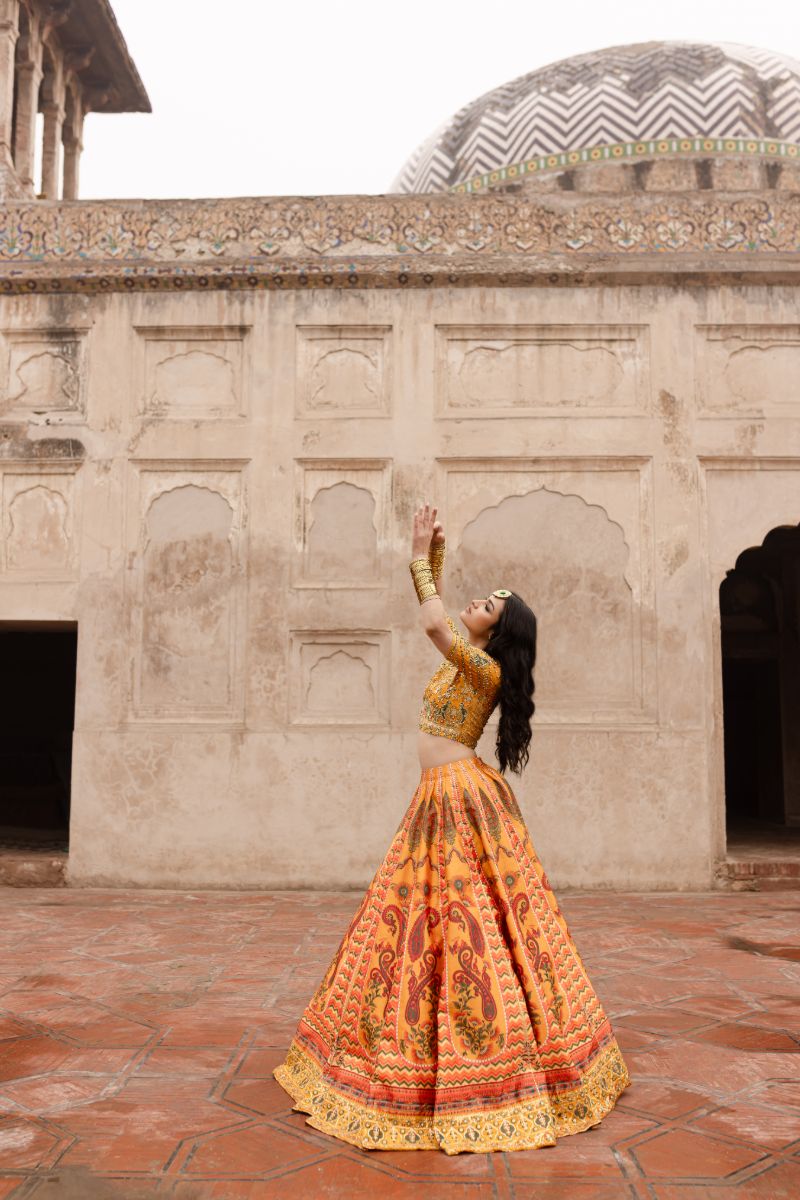 Maria Osama Khan - ZARIYA - YELLOW - Grip Silk & ORGANZA - 3 Piece