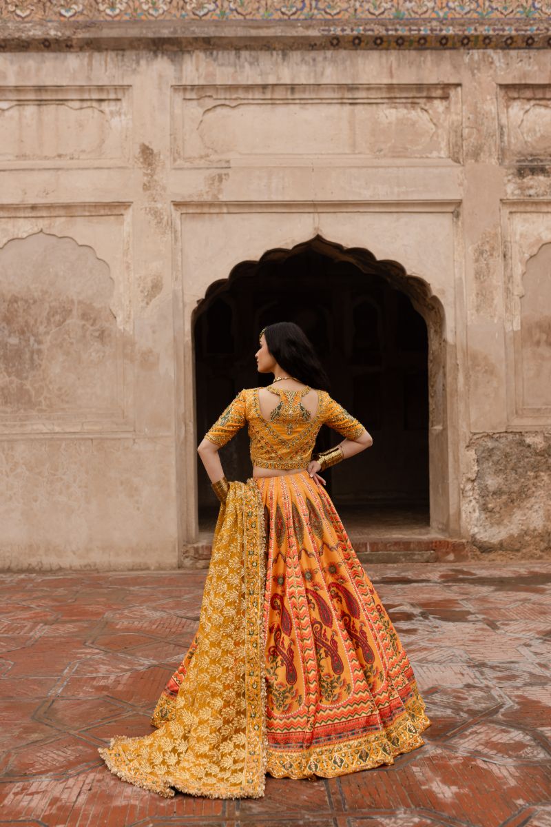 Maria Osama Khan - ZARIYA - YELLOW - Grip Silk & ORGANZA - 3 Piece