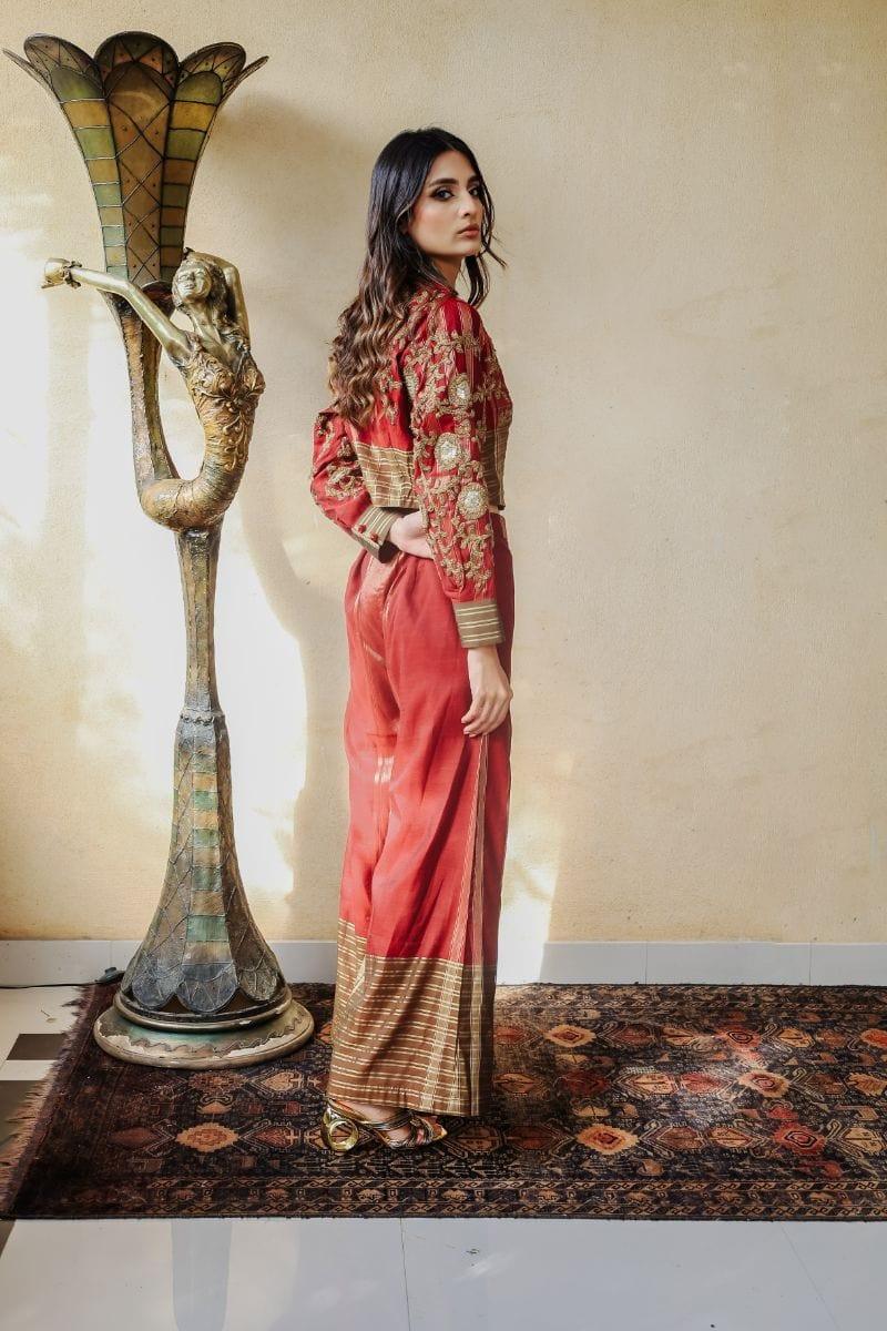 Huma Adnan - Zefrino - Cotton - Maroon - 2 Piece - Studio by TCS